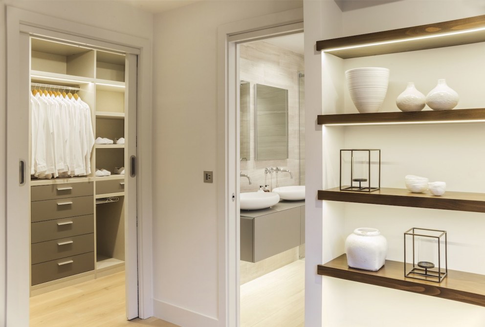 3000 sqft Townhouse - Highgate | Master suite - dressing room, ensuite and bespoke joinery unit | Interior Designers